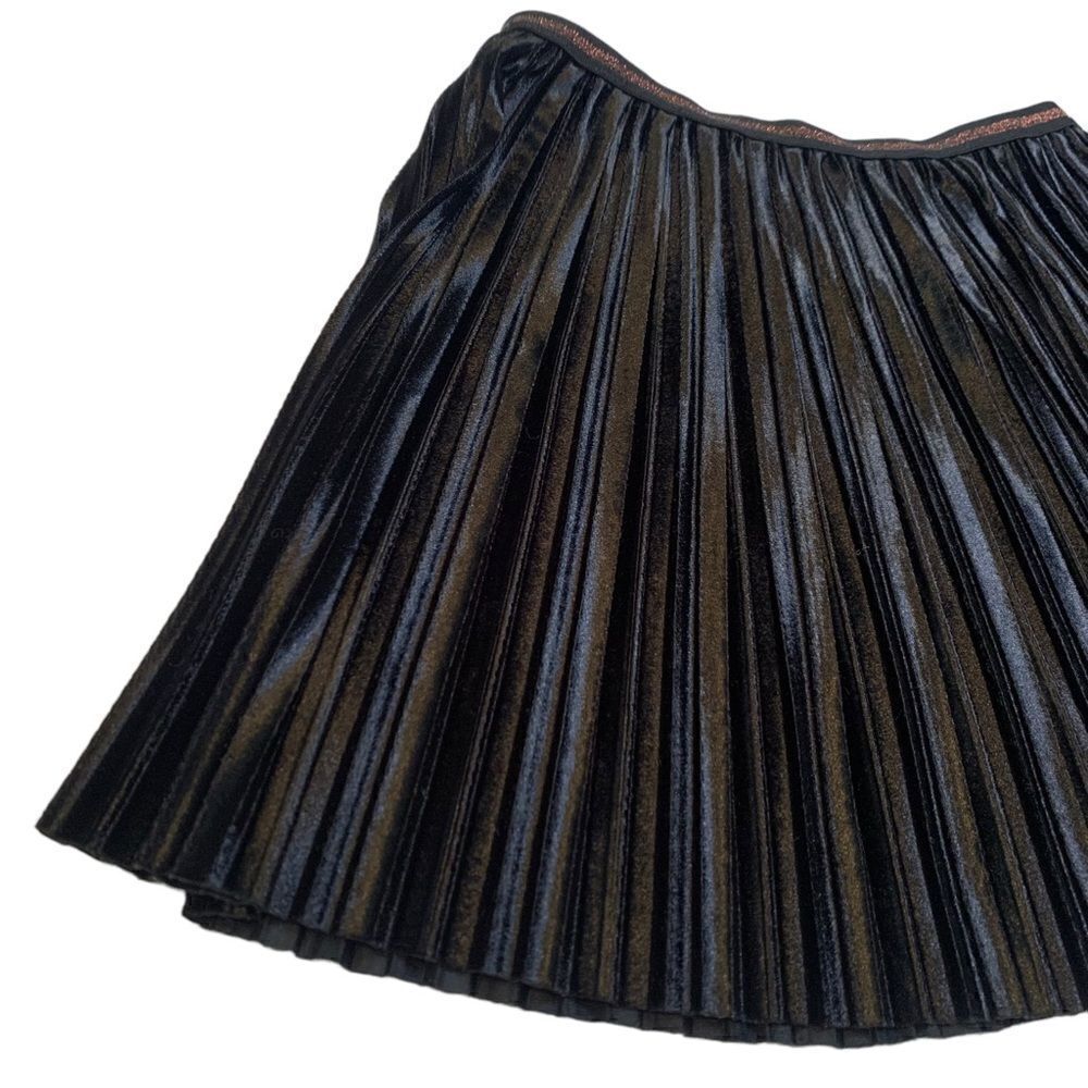 Girls Epic Threads Black Pleated Velour Skirt - Picture 3 of 7